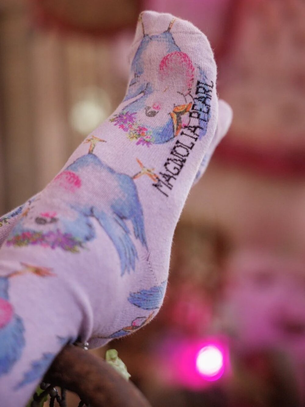 Magnolia Pearl Dancing Robin OTK Socks - Picture 4 of 4
